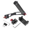 FEICHAO Handheld Gimbal Handle Grip Kit Foldable with 1/4 3/8 Thread Cold Shoe Mount Compatible with RS2 RSC2 RS3 Pro Stabilizer (Combo C) view 1