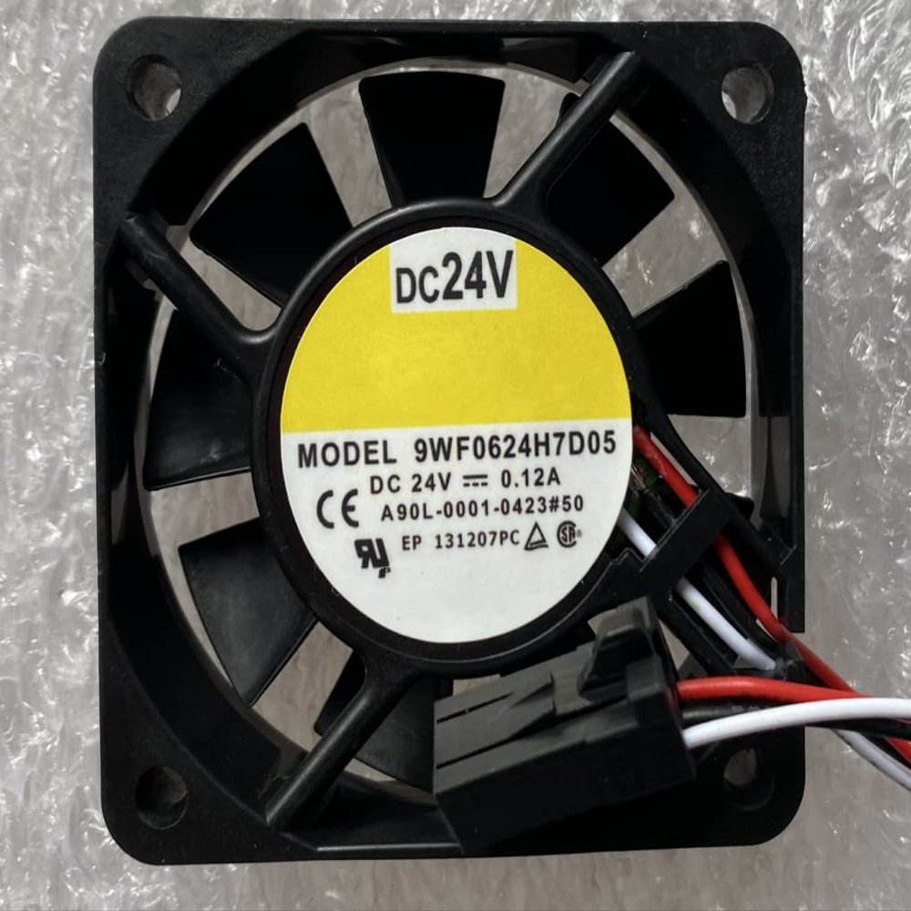 for 9WF0624H7D05 24V 0.12A 6800RPM 18CFM 60X60X15MM 3-Wire Cooling Fan