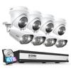 ZOSI 16CH 4K Spotlight PoE Security Camera System with 4TB HDD,8pcs 4K Indoor Outdoor Dome Bullet Cameras,Person Vehicle Detection,2 Way Audio and Siren,Night Vision,16Channel 8MP NVR for 24/7 Record view 1