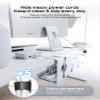 NODOCA No Drill Under Desk Cable Management Tray, 17'' Wire Management, Punch-Free Clamp on, Metal Cable Tray, Wire Organizer Under Desk, Under Desk Basket for Office and Home, White(2 Packs) view 3