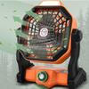 Fan USB Fan Outdoor Fan Table Fan 360 Rotation Portable Fan Lamp LED Camping Lighting Emergency Light Bedroom Office Desk Fan Lamp Low Noise Cooling (Black)x20 view 1