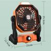 Fan USB Fan Outdoor Fan Table Fan 360 Rotation Portable Fan Lamp LED Camping Lighting Emergency Light Bedroom Office Desk Fan Lamp Low Noise Cooling (Black)x20 view 2