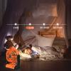 Fan USB Fan Outdoor Fan Table Fan 360 Rotation Portable Fan Lamp LED Camping Lighting Emergency Light Bedroom Office Desk Fan Lamp Low Noise Cooling (Black)x20 view 3