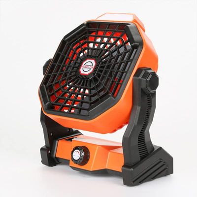 JF01 USB Fan Outdoor Fan Table Fan 360 Rotation Portable Fan Lamp LED Camping Lighting Emergency Light Bedroom Office Desk Fan Lamp Low Noise Cooling (Black)