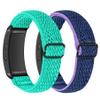 Fit for Samsung Gear Fit2 Pro Bands Women Men, Stretch Adjustable Elastic Nylon Bracelet Strap Replacement Watch Band Wristbands for Samsung Gear Fit 2 SM-R360/Gear Fit 2 Pro SM-R365 (Green Purple) view 1