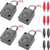 DKARDU 4 pcs Black Mini Piezo Alarm Siren 12V DC 110dB Insurance AntiTheft HighDecibel Square Shell Active Buzzer Alarm with Alligator Clip for Car Safes view 1