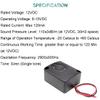 DKARDU 4 pcs Black Mini Piezo Alarm Siren 12V DC 110dB Insurance AntiTheft HighDecibel Square Shell Active Buzzer Alarm with Alligator Clip for Car Safes view 4