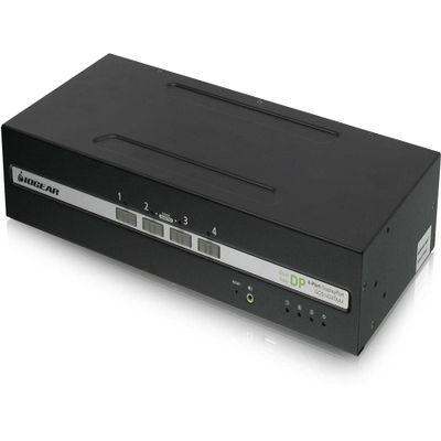 IOGEAR 4-Port Dual View DisplayPort Secure KVM Switch w/Audio - 4 Computer(s) - 1 Local User(s) - 3840 x 2160 - 50 Hz, 60 Hz - 6 x USB - 10 x DisplayPort