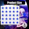Leinuosen Helmet Stickers Football Baseball Helmet Decals 1-1/8 Inch Vinyl Sports Football Decals Self Adhesive Hockey Stickers for Hockey, Lacrosse, Batting(Clear Print Blue,Star) view 3