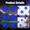 Leinuosen Helmet Stickers Football Baseball Helmet Decals 1-1/8 Inch Vinyl Sports Football Decals Self Adhesive Hockey Stickers for Hockey, Lacrosse, Batting(Clear Print Blue,Star) view 4