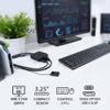 IOGEAR 2-Port 4K Hybrid KVM  Share 2 Computers with 1 Keyboard, Mouse, and Monitor, DisplayPort & USB-C with Audio, Built-in Cables, Remote Selector (GCS82DPC) view 3