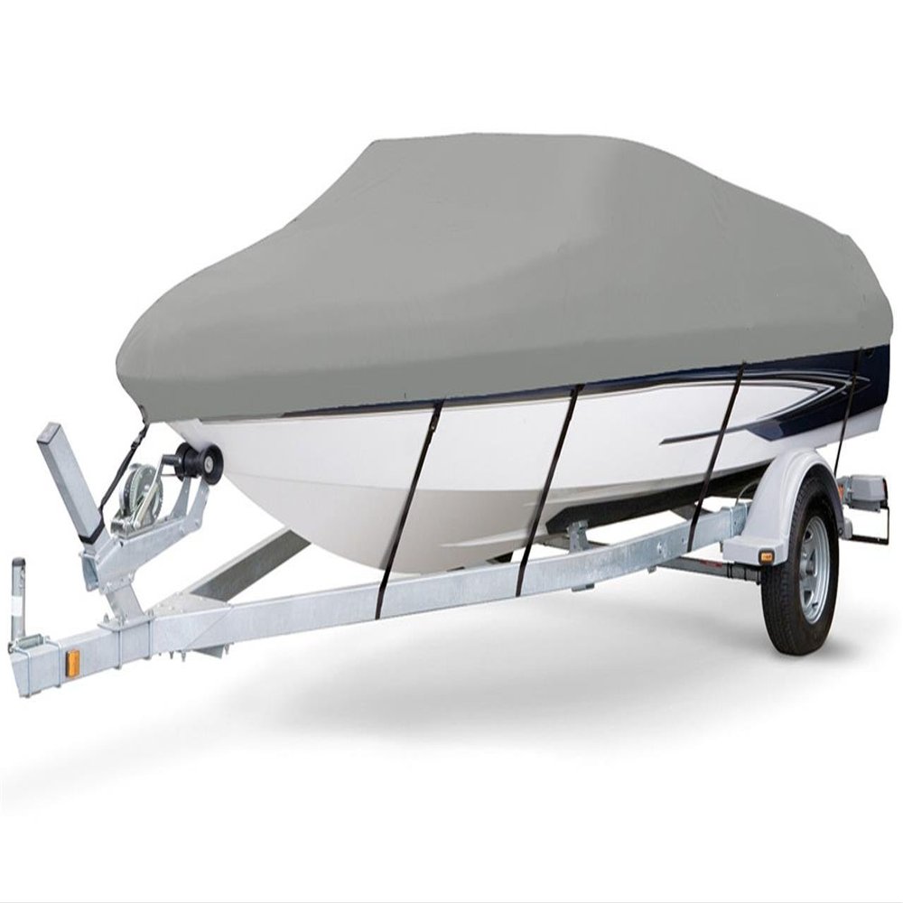 7.6 oz Solution Dyed Polyester Grey, Styled to FIT Boat Cover Compatible for MONARK BASS Finder 1650 V All Years