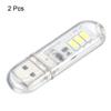 PATIKIL 6000-6500K Mini USB LED Light, 2 Pack 0.5W Portable Touch Night LED Light Stick Slim Lamp Module for Camping Laptop Keyboard, Clear White Light view 3
