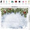 10x6.5ft Christmas Village White Retro Wood Background Christmas Tree Ping an Fruit Snowflake Background view 3
