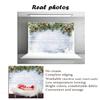 10x10ft Christmas Village White Retro Wood Background Christmas Tree Ping an Fruit Snowflake Background view 4