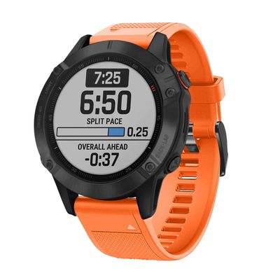 Senter Quick Release Soft Rubber Replacement Band for Garmin Fenix 7/Fenix 7 Solar/Fenix 6 GPS Smart Watch (Black Buckle)