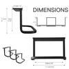 Under Desk Laptop Mount, Laptop Under Desk Mount 2.7 inches Tall Effective Space, Aluminum Under Desk Laptop Holder Dock Station for Laptop MacBook Dell OptiPlex PS4 Dell WD19 Mac mini M4 Dock & More view 4