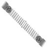NICKSTON Engraved Strap Band Compatible with Garmin Fenix 7X Solar Sapphire 6X Pro 5X Plus Fenix 3 Descent Mk1 Mk2 Mk2i Silver Stainless Steel Bracelet S-AS1-A26 (7" (178mm) Wrist Size) view 1