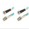 SpeedyFiberTX - 2-Pack 200 Meter Multimode OM3 Duplex ST to LC Fiber Patch Cable, Corning OM3 ClearCurve 50/125 Optical Fiber, Aqua Riser OFNR Cable Jacket view 1