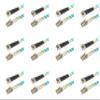 SpeedyFiberTX - 12-Pack 50 Feet Multimode OM3 Duplex ST to LC Fiber Patch Cable, Corning OM3 ClearCurve 50/125 Optical Fiber, Aqua Riser OFNR Cable Jacket view 1