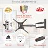 Barkan 40'' Long TV Wall Mount, 13-83 inch Full Motion Articulating - 4 Movement Flat/Curved Screen Bracket, Holds up to 110lbs, Extremely Extendable, Fits LED OLED LCD, Black view 3