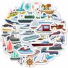 100 Pcs Boat Stickers, Sailboat Stickers - Sailboat Party Supplies, Boat Gift, Gifts for Women & Men