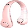 VRBFF Neck Fan, Portable Hangning 360 Airflow Around Neck Fan USB Rechargeable Personal Fan, Wearable Hands Free Fan, Bladeless Mini Cooler Fan for Adult Children Outdoor (Upgraded Pink) view 1