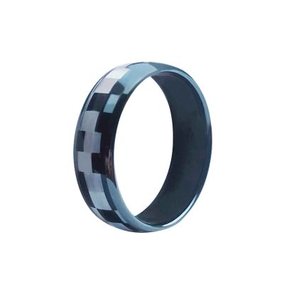 riversmerge Mosaic NFC Forum Type 2 215 496 Bytes Chip Universal for Mobile Phone, All-Round Sensing Technology Wearable Smart Ring, Waterproof Ceramic Ring for Men or Women (NFC Ring Mosaic 21mm)