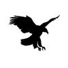 Bald Eagle Wall Decal Soaring Bird Sticker Office Wall Decor Patriotic Silhouette Bird Living Room Den Wall Decor College School Dorm Teen Bedroom (27 X 48 inches) view 2