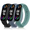 Amzpas Silicone Replacement Bands for Amazfit band 5/Amazfit band 6, 3 Pack Adjustable Wristbands for Xiaomi Mi Band 5/Mi Band 6 for Women Men view 1