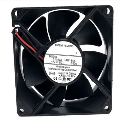 3110GL-B4W-B54 12VDC 0.30A 80X80X25MM 2-Wire Cooling Fan 8025mm