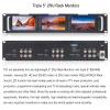 FEELWORLD T51 Triple 5 inch 2 RU Rackmount Monitor 800480 Broadcast LCD Monitor with 3G-SDI HDMI AV Input and Output view 2