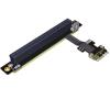 QJJ M.2_A.E. to PCIe x16 Extension Cables Turn 90 Degree Upright Right Angle Turn 180 Degree Splint Vertical Turn 270 Degree Inverted Reverse (30cm, R53SL) view 1