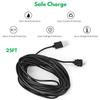ALERTCAM 2Pack 25ft/7.5m Charger Cable for Blink Mini and Blink Mini Pan-Tilt, Extension USB Cable Continuously Power Your Camera (Plug and Camera are Not Included) - Black view 3