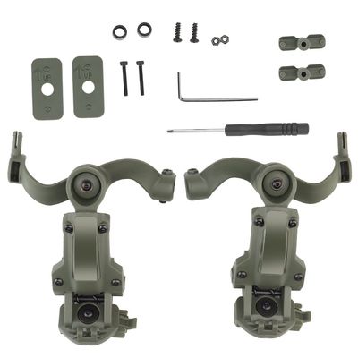 WarmHeartting Multi-Angle Rotation Fast Helmet ARC Rail Adapter Suspension Headphones Bracket Earmuffs Support, Accessories for Tactical Pickup Headset