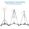 Cayer TD03 Tripod Dolly, Heavy Duty Rolling Dolly with 3" Large Wheels and Carrying Case, upports up to 66lbs, Compatible with Tripods and Light Stands for Photography and Videos view 2