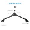 Cayer TD03 Tripod Dolly, Heavy Duty Rolling Dolly with 3" Large Wheels and Carrying Case, upports up to 66lbs, Compatible with Tripods and Light Stands for Photography and Videos view 4
