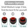 3 Pcs Silicone Ear Tips for Voyager 5200 / Voyager Legend, Replacement S/M/L 3 Size Noise Reduce Rubber Earbuds Gel Wings Compatible with Plantronics Voyager 5200 & Legend - Black view 3