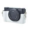 Rieibi ZV1 Case - Vintage PU Leather Camera Case for Sony ZV1 - Protective Case with Strap, White view 3