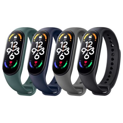 [4 Packs] Bands for Mi Band 7 Strap Replacement Wristband Xiaomi Mi Band 7 Accessories Watch Band for Men Women Xiaomi 7 Wrist Band