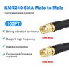MOOKEERF KMR240 SMA Male to SMA Male Coaxial Cable 50 ohm Coax Ultra Low Loss Antenna Extension for 3G/4G/5G/LTE Network Equipment, GPS, RF Radio (100FT) view 2