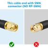 MOOKEERF KMR240 SMA Male to SMA Male Coaxial Cable 50 ohm Coax Ultra Low Loss Antenna Extension for 3G/4G/5G/LTE Network Equipment, GPS, RF Radio (100FT) view 3