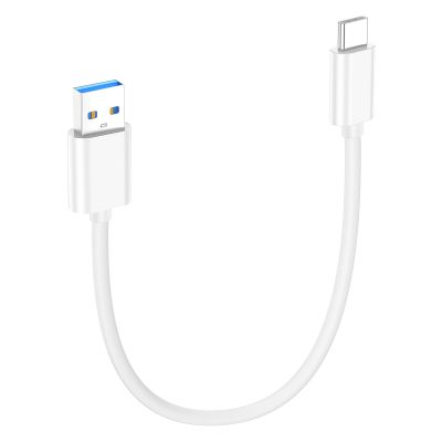6 inch Short USB A to USB C 3.1 Cable 0.5ft,10Gbps High Speed Data Transfer Cable Compatible with MacBook Pro,iPad Pro Air,iPhone 16 15,Portable SSD,Samsung S24,Note 20/10 Ultra 5G,Pixel,Andorid,White