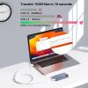 6 inch Short USB A to USB C 3.1 Cable 0.5ft,10Gbps High Speed Data Transfer Cable Compatible with MacBook Pro,iPad Pro Air,iPhone 16 15,Portable SSD,Samsung S24,Note 20/10 Ultra 5G,Pixel,Andorid,White view 3
