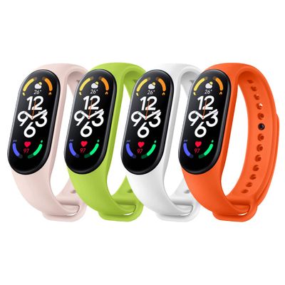 [4 Packs] Bands for Mi Band 7 Strap Replacement Wristband Xiaomi Mi Band 7 Accessories Watch Band for Men Women Xiaomi 7 Wrist Band