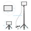 Andoer USB LED Video Light Kit Photography Lighting 3200K-5500K 120pcs Beads 14-Level Dimmable with 148cm/58in Adjustable Height Tripod Stand 5pcs White Red Green Blue Filters Triple Cold Shoe Mount view 4