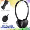 Konohan 18 Pack Class Set Headphones for Students Bulk Headphones for Classroom School Adjustable 3.5mm Wired Earphones Classroom Must Haves Teacher Supplies(Black) view 2