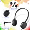 Konohan 18 Pack Class Set Headphones for Students Bulk Headphones for Classroom School Adjustable 3.5mm Wired Earphones Classroom Must Haves Teacher Supplies(Black) view 3