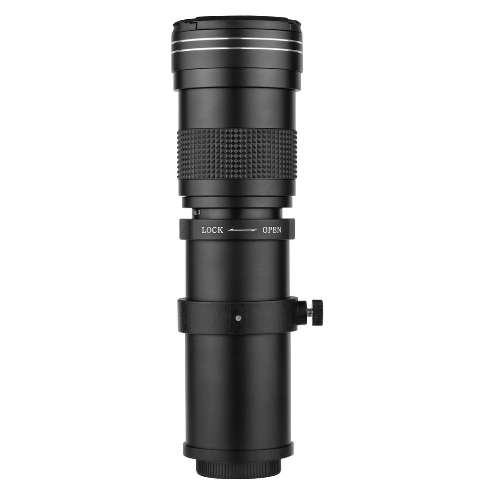 Andoer Camera MF Super Telephoto Zoom Lens F/8.3-16 420-800mm T Mount with Adapter Ring Universal 1/4 Thread Replacement for Canon EF-Mount Cameras EOS 80D 77D 70D 60D 60Da 50D 7D 6D 5D T7i T7s T6s