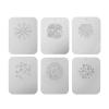 Andoer 6pcs/Set Gobos Graphics Cards Metal Plates with Hollow Patterns for Optical Snoot Conical Focalize Condenser Art Special Effects Shaped Beam Light Photography Light Accessories view 4